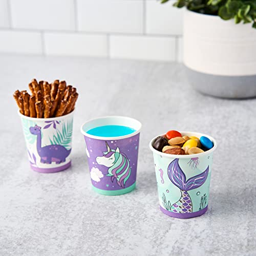 ROYAL BLUEBONNET 3oz Mouthwash Cups – 300 Purple Mini Cups, Disposable Kids Bathroom Cups, Mouth Rinse Cups, Mermaid Tiny Snack Cups for Birthdays, Paper Bathroom Cups, Small Paper Cups for Bathroom