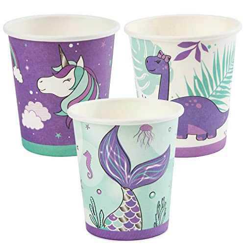 ROYAL BLUEBONNET 3oz Mouthwash Cups – 300 Purple Mini Cups, Disposable Kids Bathroom Cups, Mouth Rinse Cups, Mermaid Tiny Snack Cups for Birthdays, Paper Bathroom Cups, Small Paper Cups for Bathroom