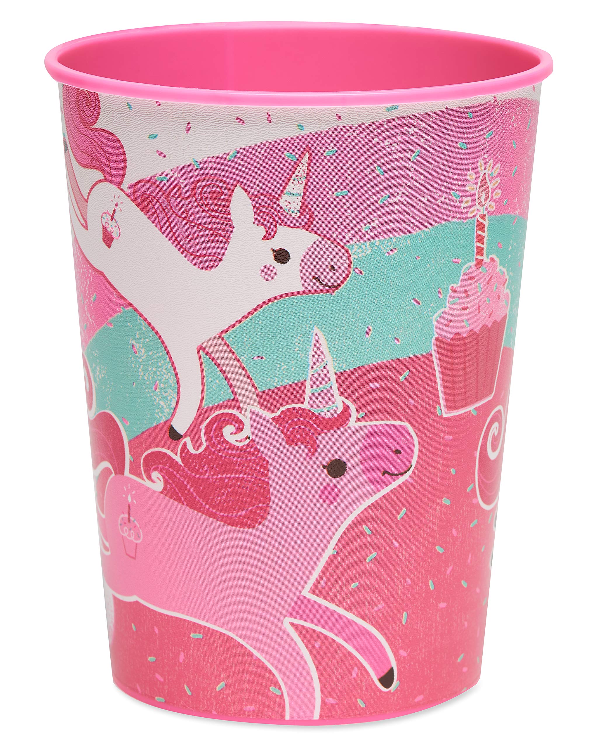 American Greetings Unicorn Party Supplies, 16 Oz. Plastic Party Cup (8-Count)