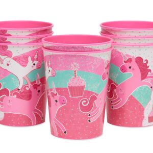 American Greetings Unicorn Party Supplies, 16 Oz. Plastic Party Cup (8-Count)