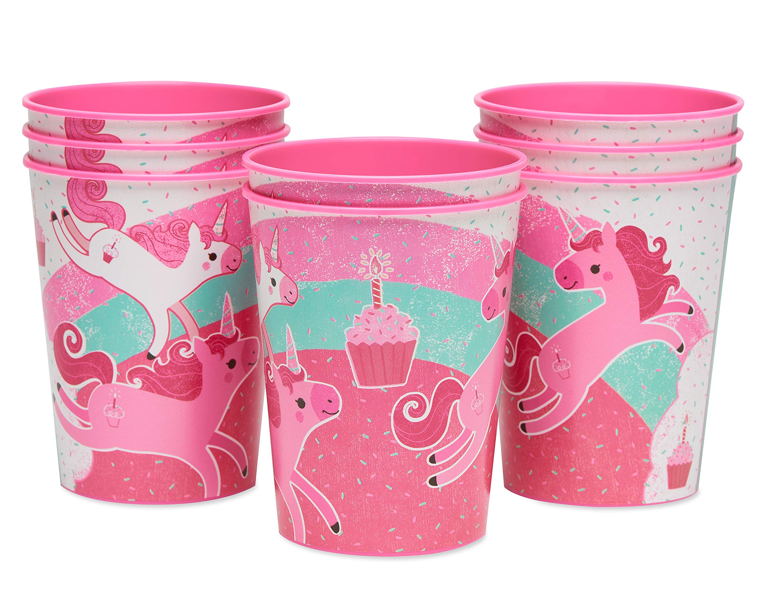 American Greetings Unicorn Party Supplies, 16 Oz. Plastic Party Cup (8-Count)