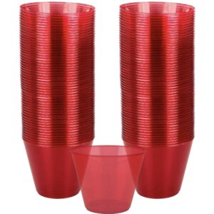 amscan red, big party pack, plastic cups 9 oz., 72 per pack