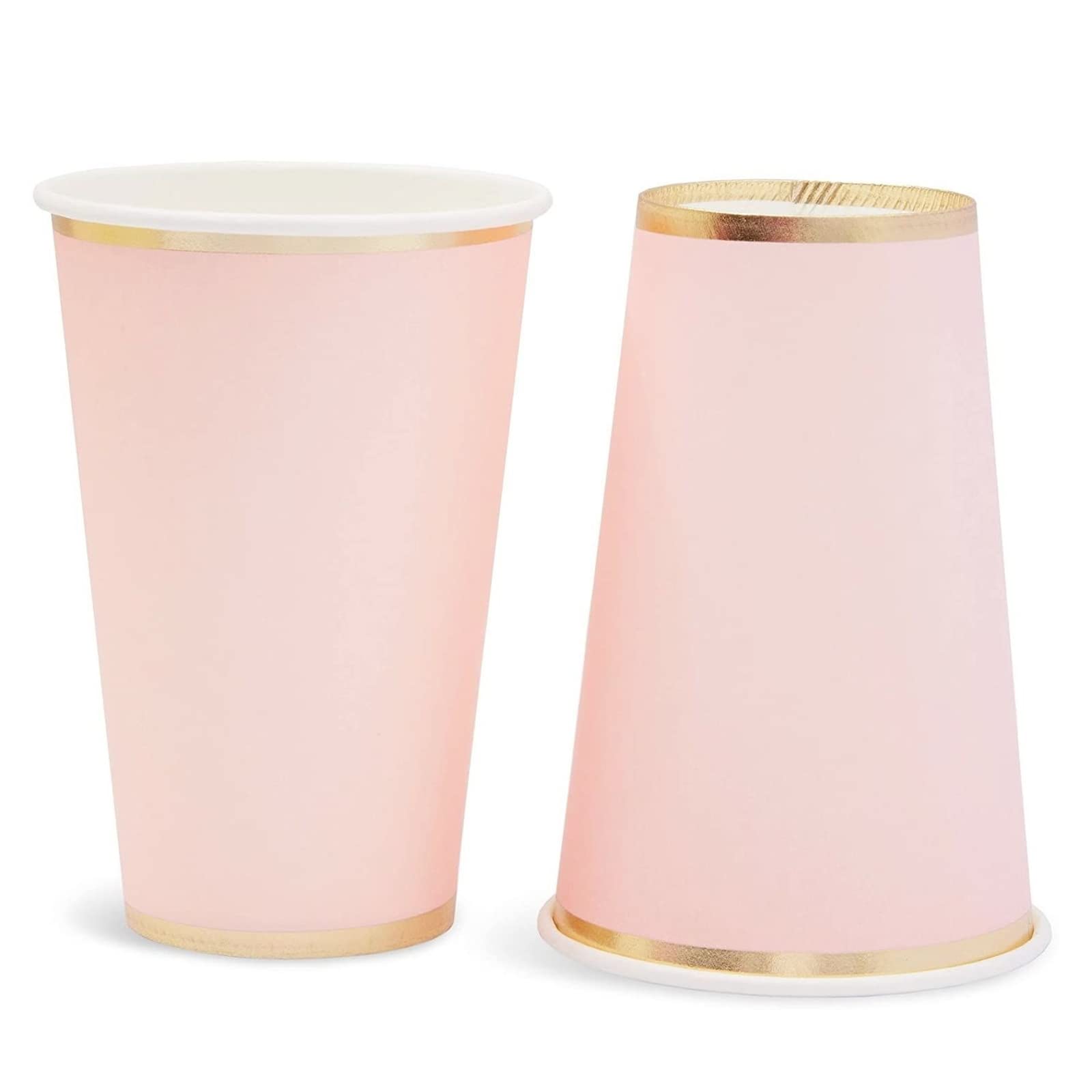 Juvale 50 Pack Light Pink Paper Cups, Disposable Party Supplies (12 oz)