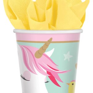 amscan Paper Party Cups | Magical Unicorn Tableware Collection | 9 oz | 8 Pcs.