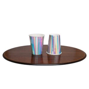 Geeklife Rainbow Silver Party Cups,Thickened Disposable Paper Cups Set,10.5 oz Double-deck Cups,Ideal for Drinks, Beverages,Water, Coffee and Tea