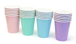 pastel rainbow party paper cups 9 ounce (24 pack)