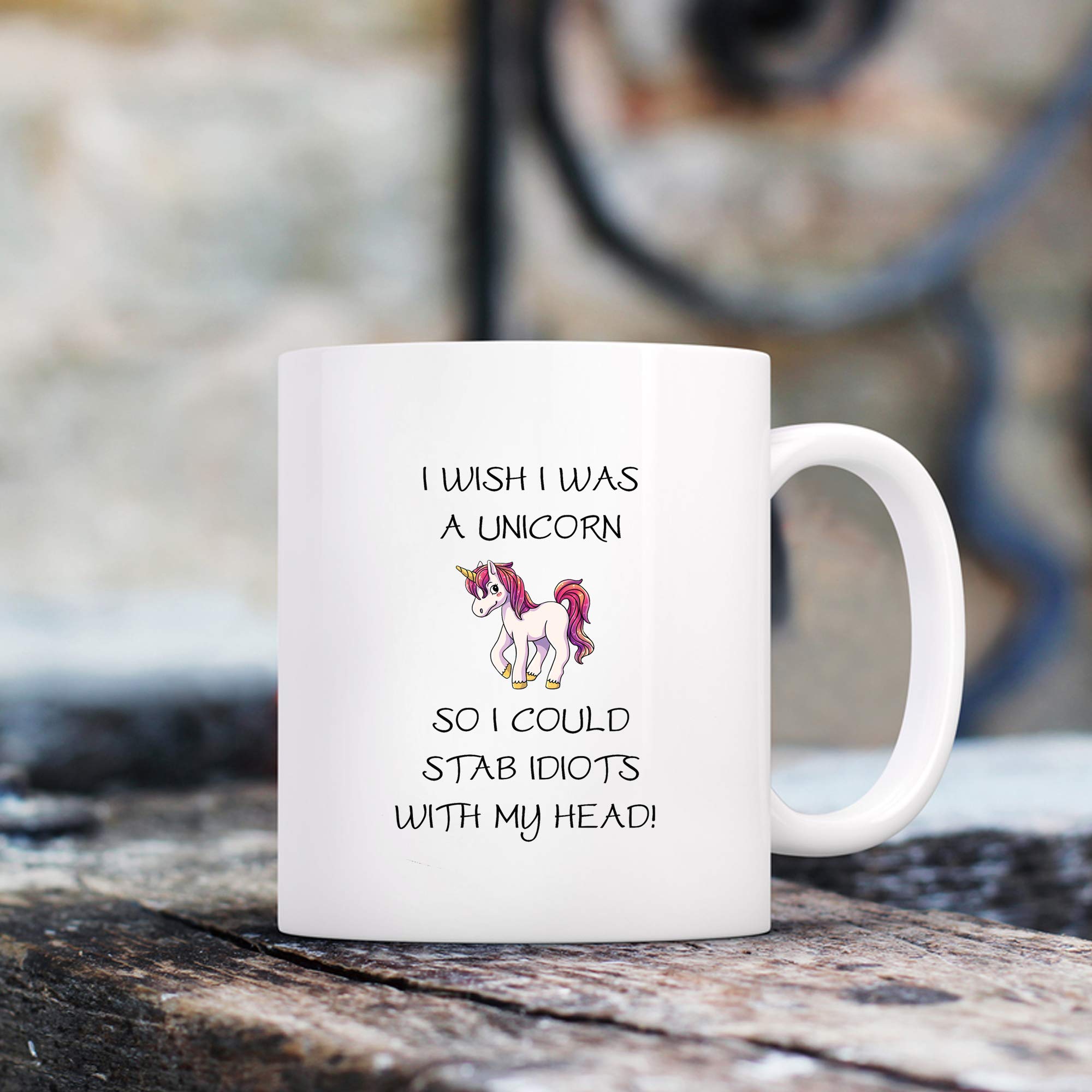 I Wish I Was A Unicorn - Funny Ceramic Coffe Mug or Tea Cup