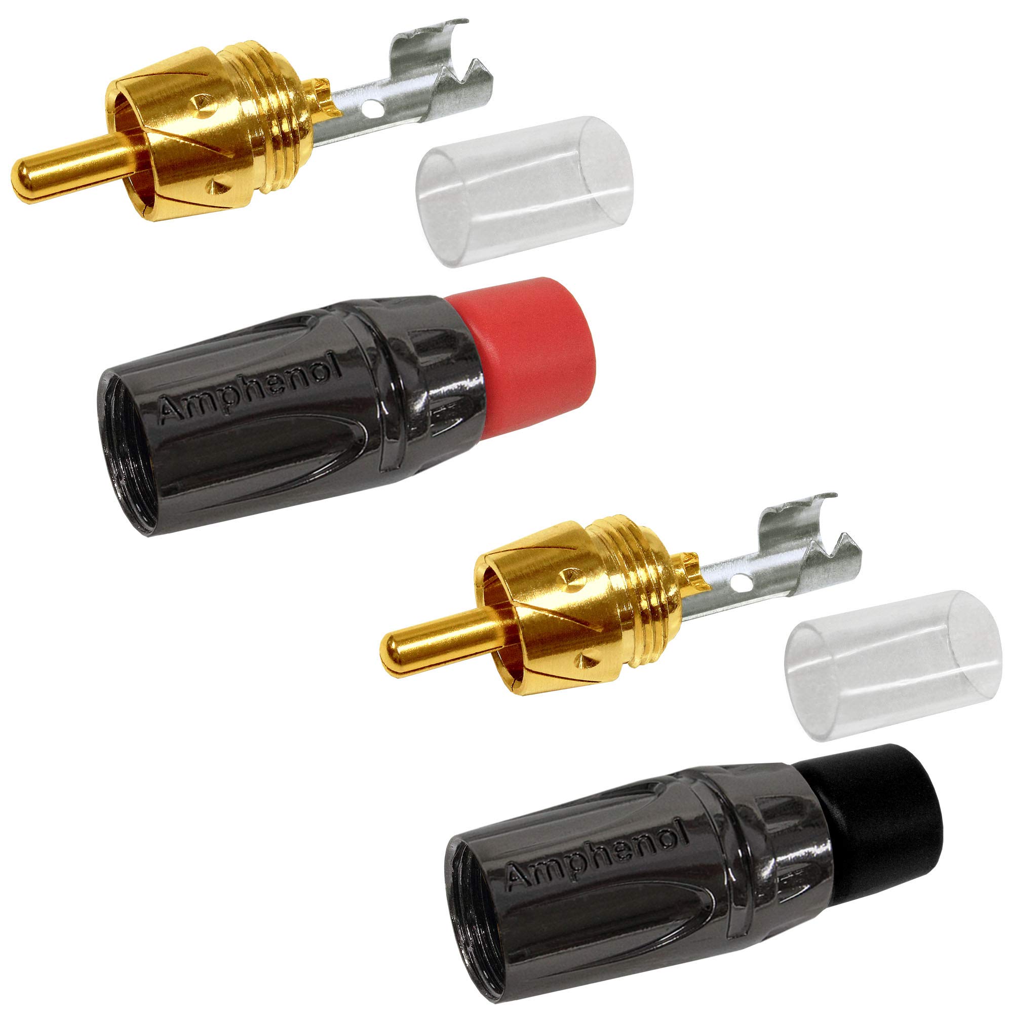 WORLDS BEST CABLES 6 Foot - RCA to XLR (Male) Cable Pair – Gotham GAC-4/1 (Black) Star-Quad Audio Interconnect Cable & Amphenol ACPL RCA & Neutrik Male XLR Gold Plugs - CUSTOM MADE