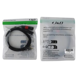 J&D 2 RCA to XLR Male Cable (6 Feet), Unbalanced Dual XLR to RCA Male Connection Cable for Speakers, Amplifiers, HiFi Stereo Audio Systems