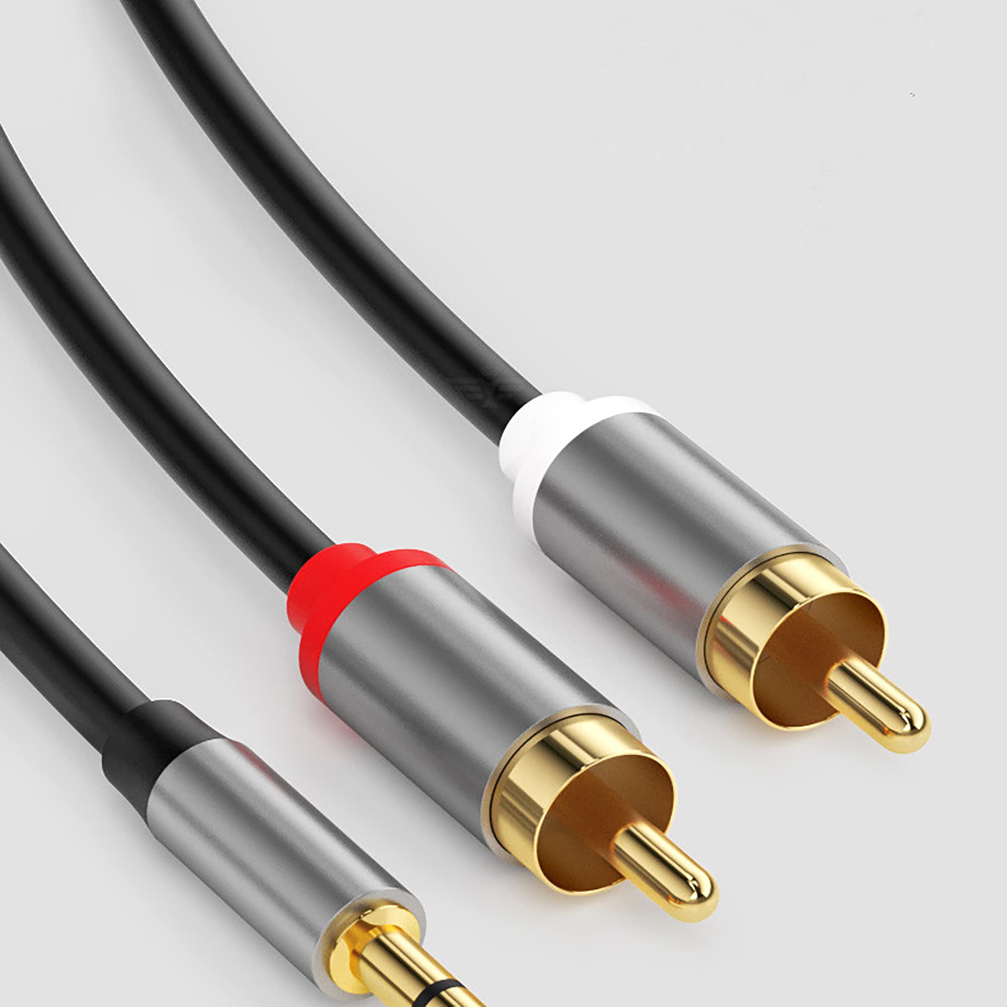 TOYAYAYO RCA Cables 3ft - Gold Plated 2RCA Male to 2RCA Male Stereo Audio Cable - 2 Channel RCA to RCA Audio Cable - Dual Shielded RCA Cable for Amplifiers, Car Audio, Home Theater, Speakers