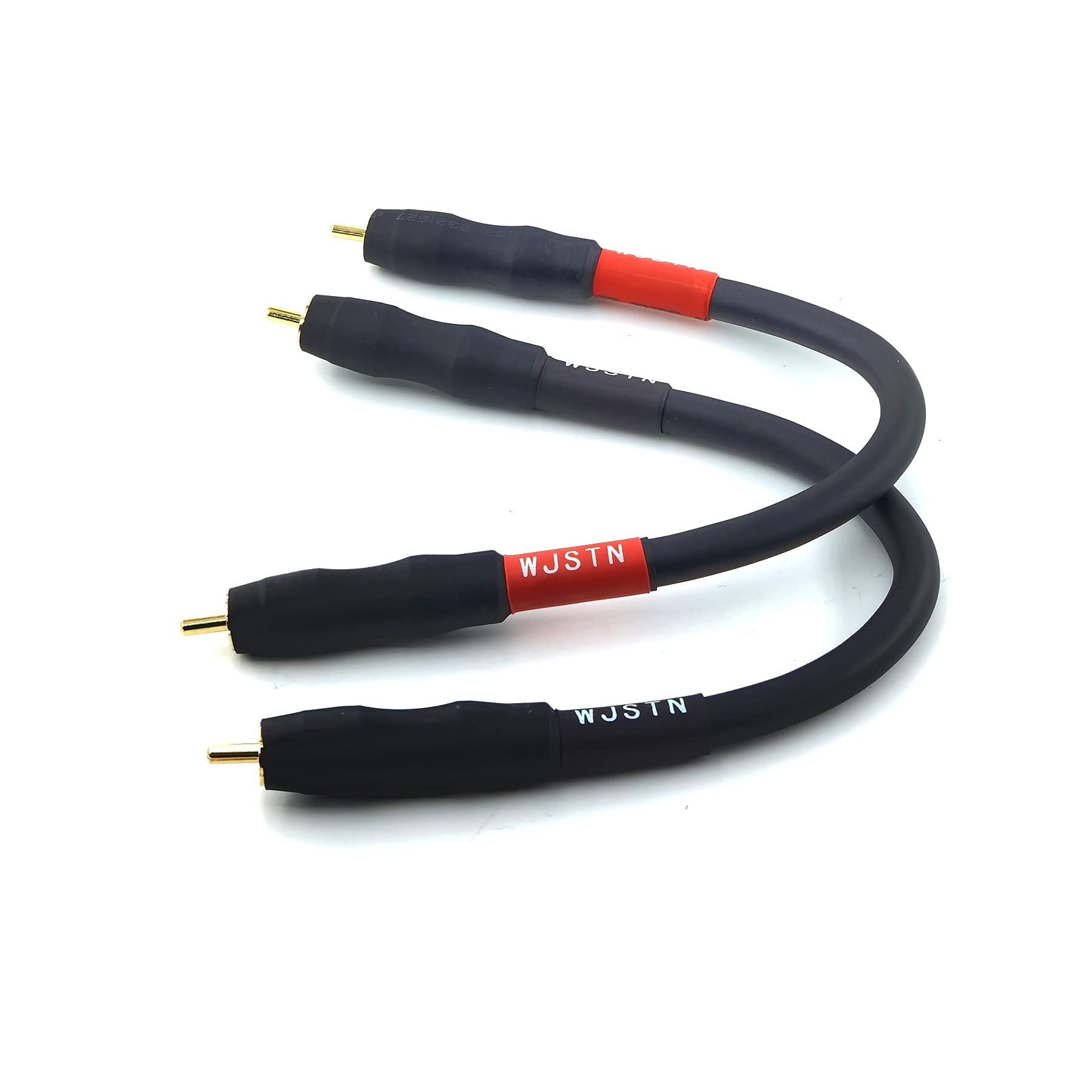 WJSTN RCA to RCA Audio Cable RCA Male to Male Stereo Audio Cable ， for Home Theater, HDTV, Amplifiers, Hi-Fi Systems 2-Pack (6 inches)