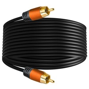 Digital Coaxial Audio Cable 6FT,1RCA Male to 1RCA Male Subwoofer Cable RCA Video Cable for Subwoofer, Home Theater, Video/Audio Subwoofer Rear View Parking Camera