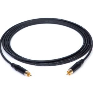 Mogami 2964 Custom S/PDIF 75 Ohm Cable | Black Amphenol RCA to RCA | (3 Ft)