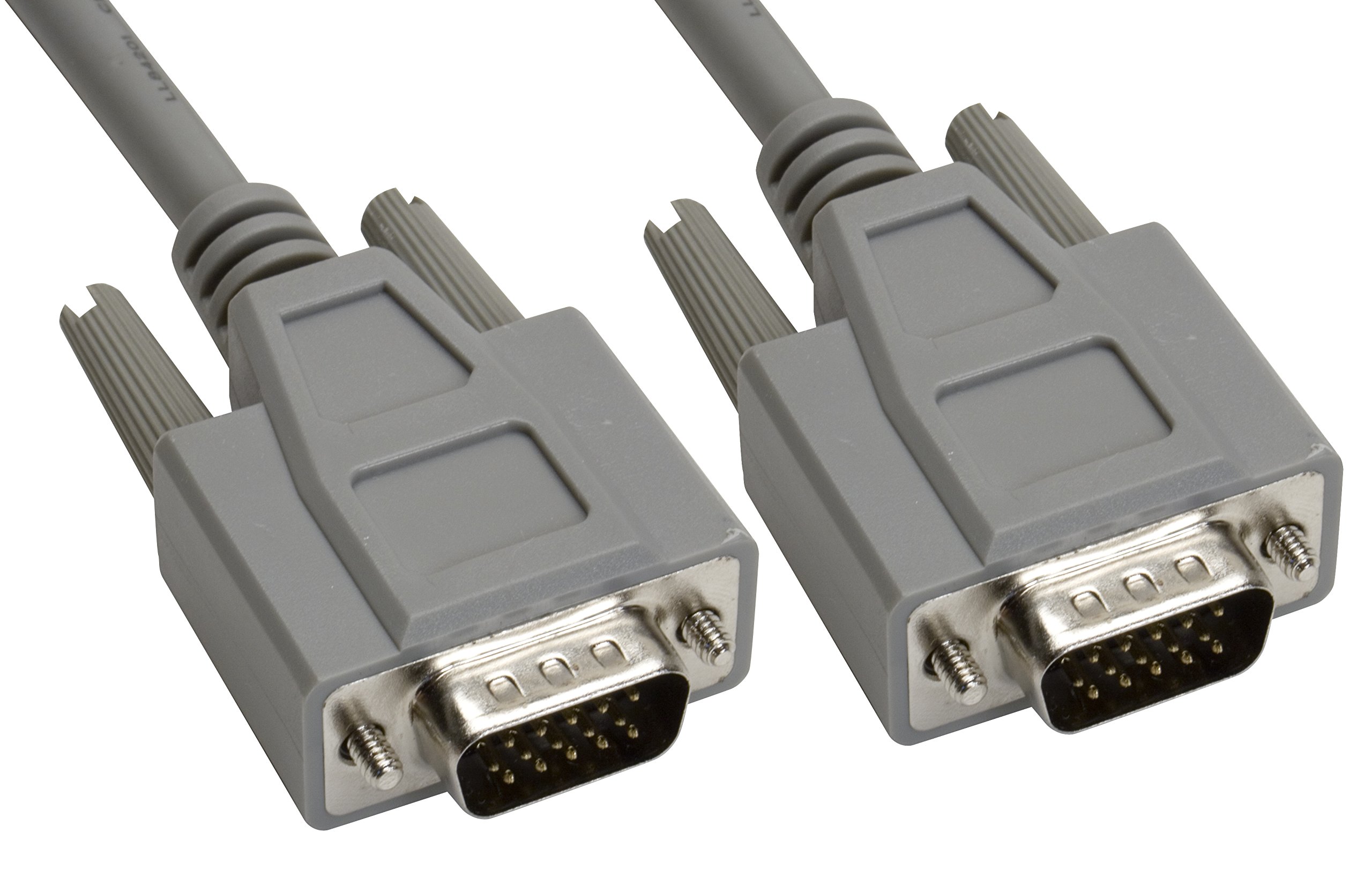 Amphenol CS-DSDHD15MM0-025 15-Pin HD15 Deluxe D-Sub Cable, Shielded, Male/Female, 25', Gray