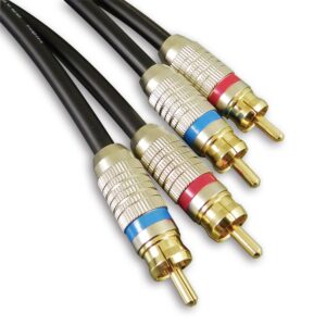 amber RCA to RCA Stereo Audio Cable, Analog, OFC, 24K Gold Plated. (2 m/ 6.5 ft)