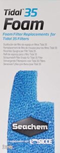 seachem tidal 35 filter replacement foam (2 pack), blue