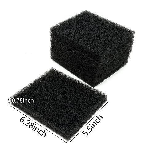 ALEGI Aquarium Bio Sponge Fitler Media, 6.28 x 5.5 x 0.78 Inch Fish Tank Filter Cartridge Filter Foam Pad Inserts for ML350 (6 Pack)