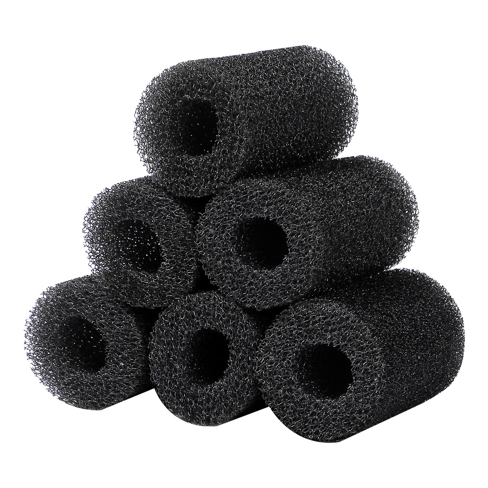 AQUANEAT 6-Pack Pre-Filter Sponge for Aquarium Shrimp Fry Fish Tank Filter 1” Intake, Replacement Foam Cover