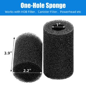 AQUANEAT 6-Pack Pre-Filter Sponge for Aquarium Shrimp Fry Fish Tank Filter 1” Intake, Replacement Foam Cover