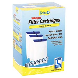 tetra whisper large aquarium filter cartridge 3pk