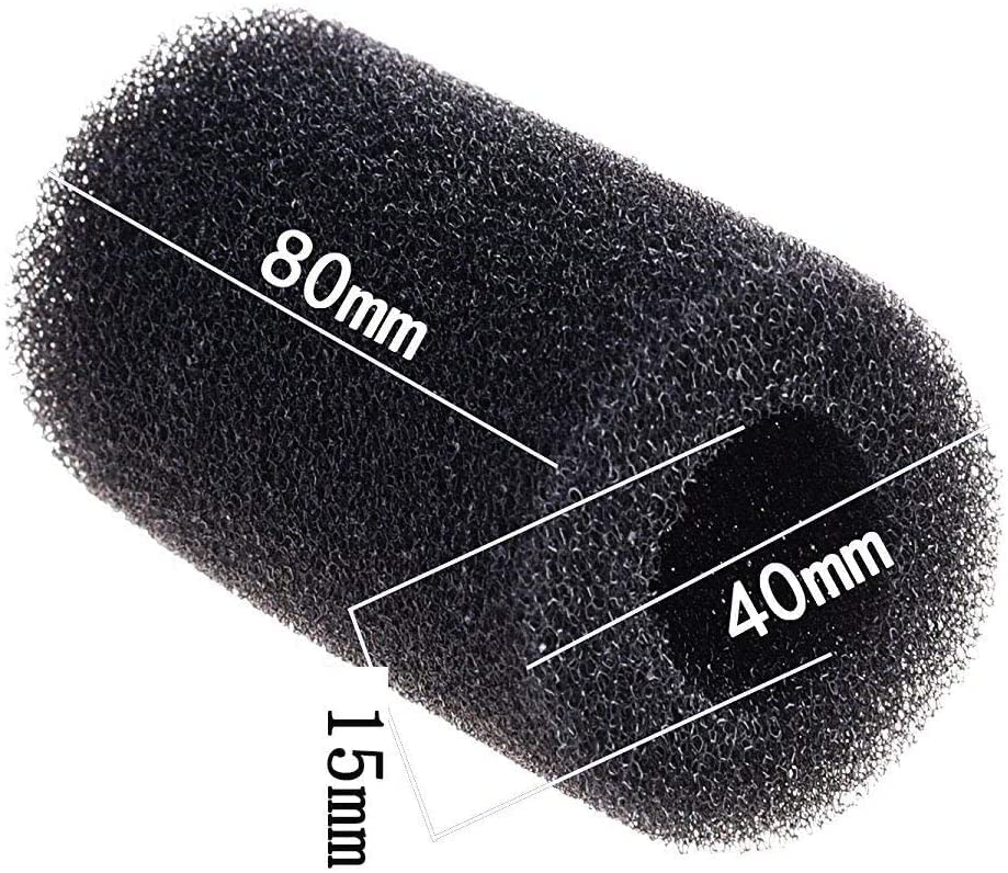 KINMINGZHU 8 Pieces Black Pre-Filter Sponge Foam Roll Accessories for Aquarium Fish Tank