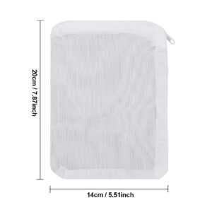 Molain Aquarium Filter Bags- 10Pcs High Flow Fish Tank Media Mesh Filter Bag Fine Mesh Net with Plastic Zipper for Fish Tank Bio Balls, Pelletized Carbon -Mesh Hole 1mm (5Pcs Black+5Pcs White)