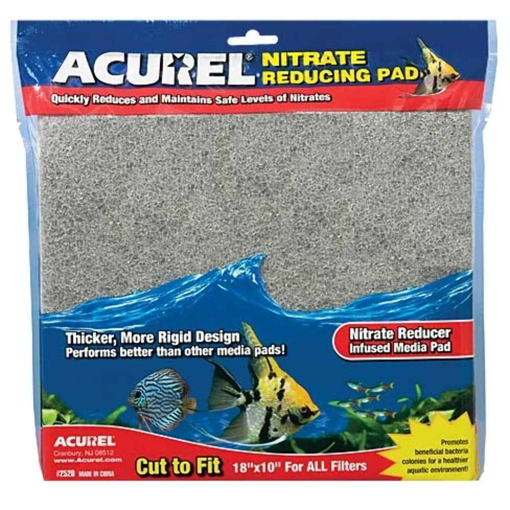 Acurel LLC Nitrate Reducing Media Pad Aquarium and Pond Filter Accessory, 10-Inch by 18-Inch