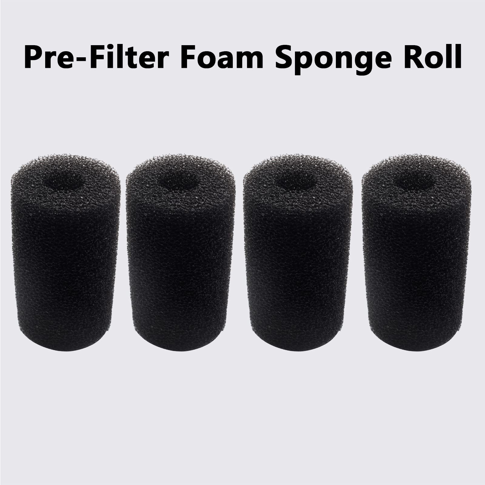 Bivethoi 4 Pcs Pre-Filter Sponge, Foam Sponge Roll Compatible Filter Accessories for Aquarium Shrimp Fish Tank