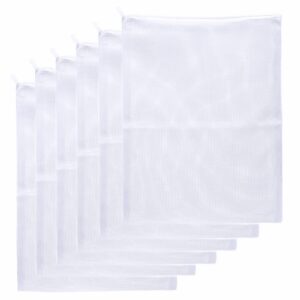 JIHAQUA Aquarium Filter Bags Large - Reusable Fish Tank Filter Media Mesh Bags with Plastic Zipper (11.5 x 15.5 inch (6 Pack))