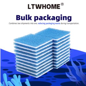 LTWHOME Compatible Poly Foam Pad Replacement for Fluval C3 Power Filter, Fluval C Clip-On Filter Foam (Pack of 10)