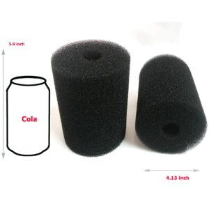 Qzbhct 2 Pack Foam Filter Sponges for Canister Filters and Aquaclear 70/110 Filters X-Large Overflow Filter Box Intake Round Pre-Filter 5.91" x 4.13"