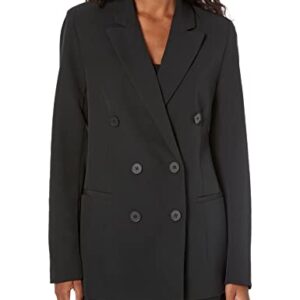 The Drop Women's Kurt Double Breasted Blazer, Black, Medium