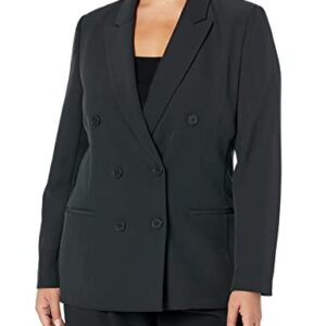 The Drop Women's Kurt Double Breasted Blazer, Black, Medium