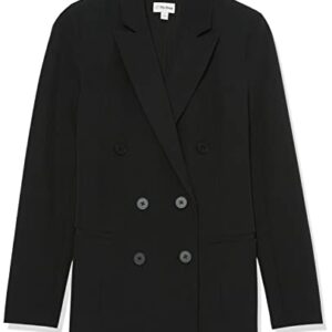 The Drop Women's Kurt Double Breasted Blazer, Black, Medium