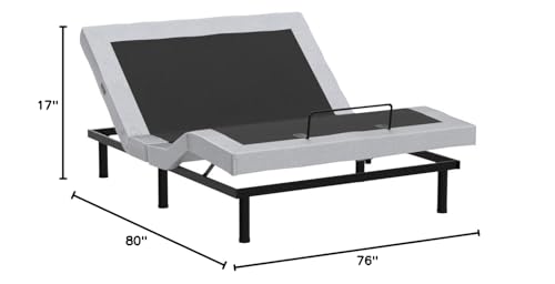 Irvine Home Collection King Adjustable Bed Base - Dual Massage - USB Ports - Zero Gravity - Underbed Light - Wireless Remote - Zero Gravity - Anti Snore - Memory Positions - Zero Clearance