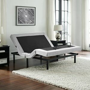 Irvine Home Collection King Adjustable Bed Base | Full Body Massage | USB Ports | Zero Gravity | Anti-Snore | Memory Positions | Zero Clearance | Under Bed Lighting | Wireless Remote