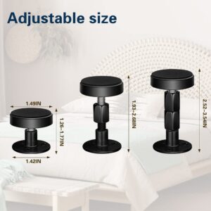 cosbur 4PCS Headboard Stoppers for Wall, Adjustable Bed Frame Anti-Shake Tool, Bed Wall Bumpers with Free Furniture Pads and Screws, Headboard Wall Protectors, Protect The Wall(1.18"-3.54")