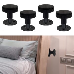 LveSunny 4PCS Headboard Stoppers, Black Adjustable Bed Frame Anti-Shake Tool, Bed Stabilizer, for Wall, Beds, Sofas, No Creaking, Protect The Wall from Banging, Easy to Install (1.18-2.17in) (Medium)