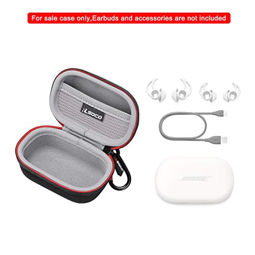 RLSOCO Hard Case for Bose QuietComfort Noise Cancelling Earbuds & for Bose Sport Earbuds Wireless Earphones (Black)