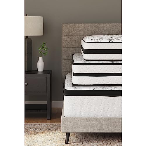 Signature Design by Ashley King Size Chime 12 Inch Medium Firm Hybrid Mattress with Cooling Gel Memory Foam