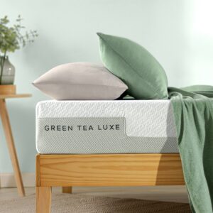 zinus 8 inch green tea luxe memory foam mattress, twin, pressure relieving, certipur-us certified, mattress in a box, all-new, made in usa