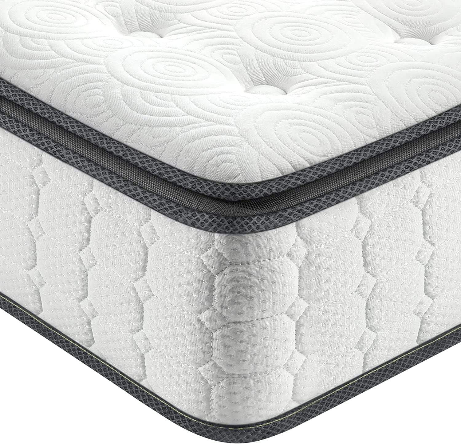 Vesgantti Full Size Mattress, 12 Inch Hybrid Full Mattress in a Box, Pillow Top Double Bed Mattress, Gel Memory Foam and Pocket Coils Innerspring Mattresses, Pressure Relief, Medium Firm Plush Feel