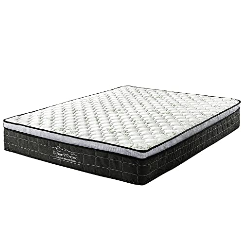 Swiss Ortho Sleep, 10" Inch Memory Foam and Innerspring Hybrid Medium-Firm Plush Mattress/Bed-in-a-Box/Pressure Relieving Bliss, California King White