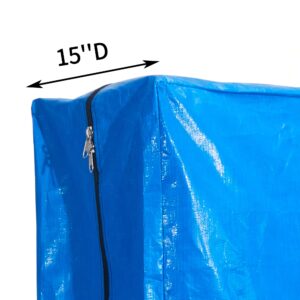 Best Season Twin Size Mattress Bag for Moving Reusable - Heavy Duty Tarp Waterproof Mattress Storage Bag - Easy Carrier Durable Mattress Protection Bag with Handles and Dual Zippers - 1 Pack