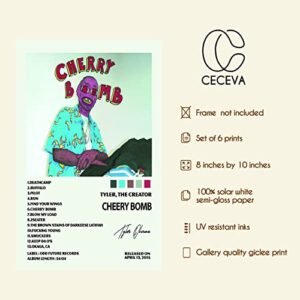 ceceva Tyler The Creator Poster, Set of 6, 8x10 inch, FRAMELESS Music Posters, Album Cover Poster, Rapper Posters, Igor poster