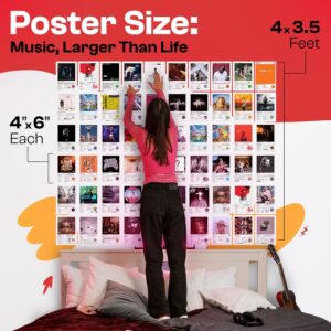 unique america 100 Pcs | Album Cover Posters, For Bedroom, Room Decor, For Rapper Posters, Music Artist Posters, 4x6 Inch 80 Pcs & 20 Stickers