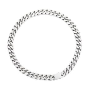 12mm miami cuban link chain for men women 316l stainless steel boys hiphop silver color choker necklace 16/18/20/22/24/26 inches (20 inches men's choker length)