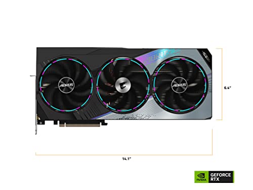 GIGABYTE AORUS GeForce RTX 4080 Master 16G Graphics Card, 3X WINDFORCE Fans, 16GB 256-bit GDDR6X, GV-N4080AORUS M-16GD Video Card