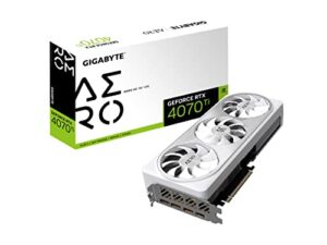 gigabyte geforce rtx 4070 ti aero oc v2 12g graphics card, 3x windforce fans, 12gb 192-bit gddr6x, gv-n407taero ocv2-12gd video card