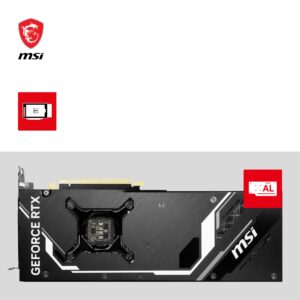 MSI GeForce RTX 4070 Ti Ventus 3X 12G OC Gaming Graphics Card - 12GB GDDR6X, 2655 MHz, PCI Express Gen 4, 192-bit, 3X DP v 1.4a, HDMI 2.1a (Supports 4K & 8K HDR)